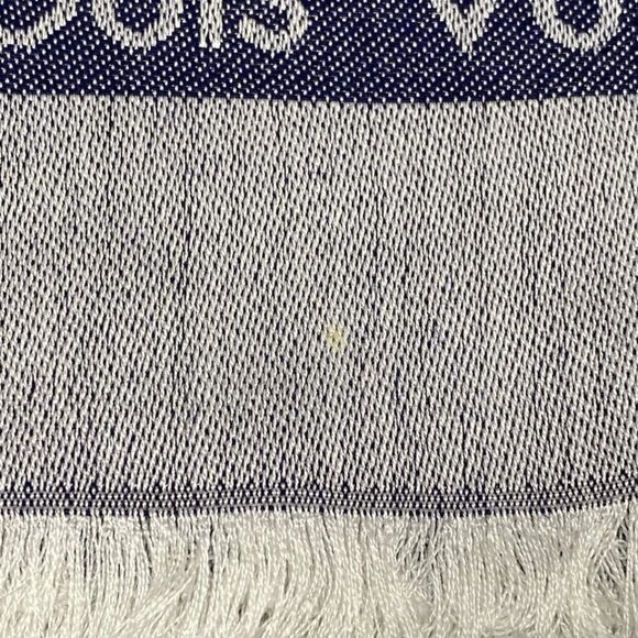 LOUIS VUITTON Shawl Monogram Denim Blue - Scarf Silk Wool 525-080125 - Picture 5 of 8